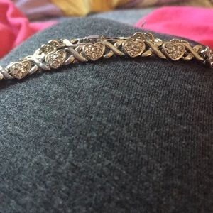 A crystal and sliver bracelet